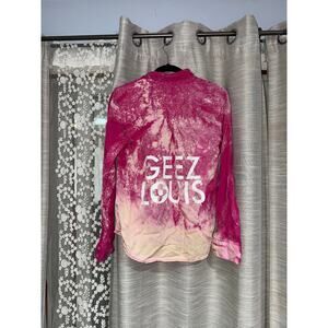 Geez Louis Designer Inspired bleached pink flannel size small